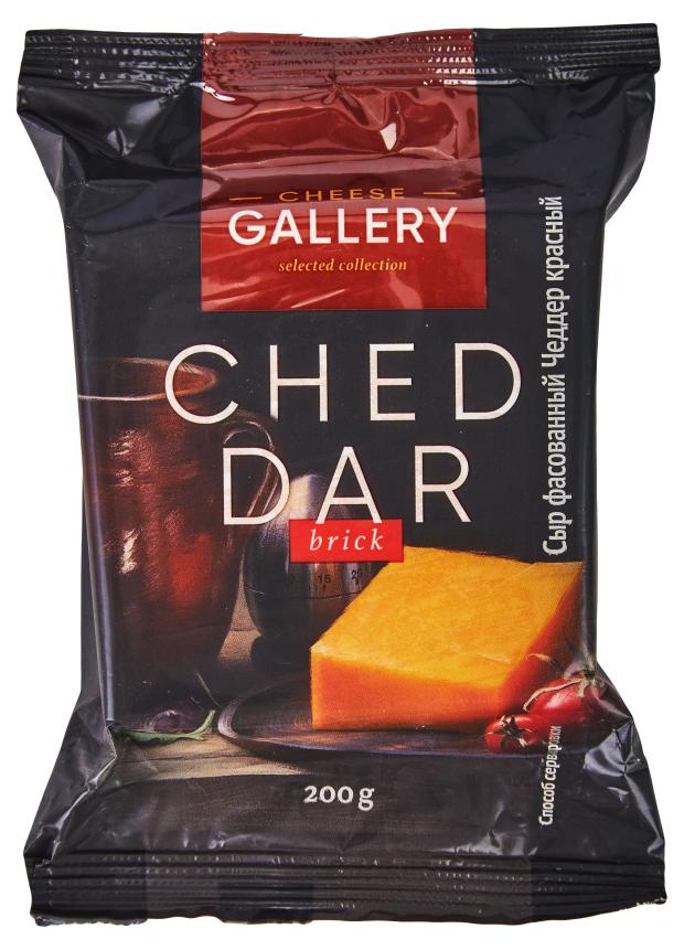 

Сыр полутвердый Cheese Gallery Чеддер красный 50% БЗМЖ, 200 г