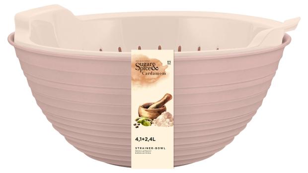 фото Миска-дуршлаг sugar&amp;spice cardamom латте, 4,1 + 2,4 л sugar&spice