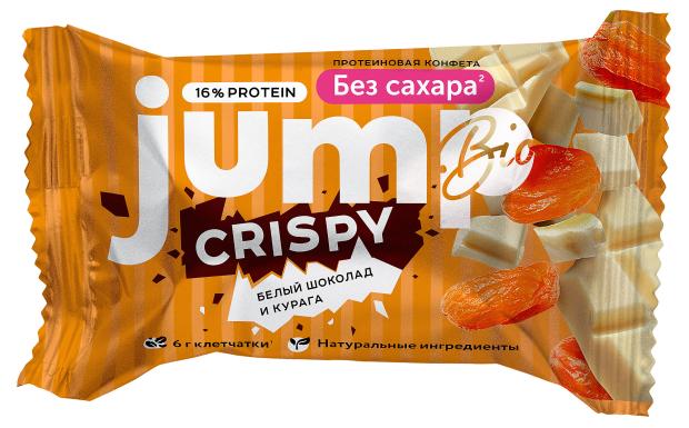 фото Конфета протеиновая jump crispy белый шоколад и курага, 30 г