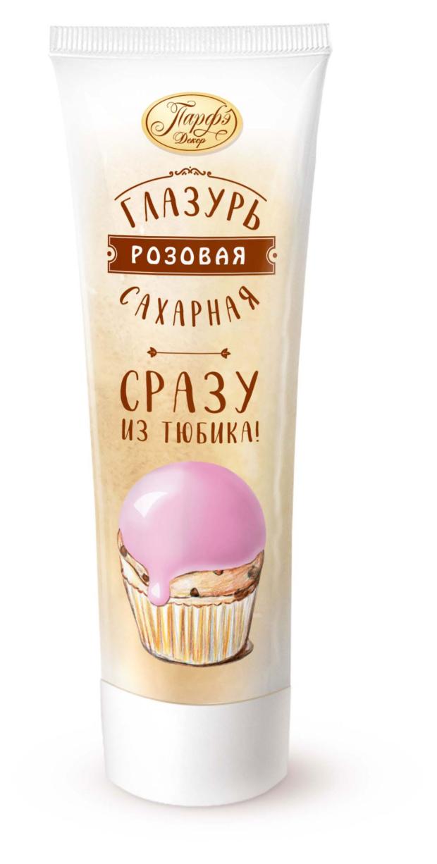 Глазурь сахарная Домашняя кухня Розовая, 120 г