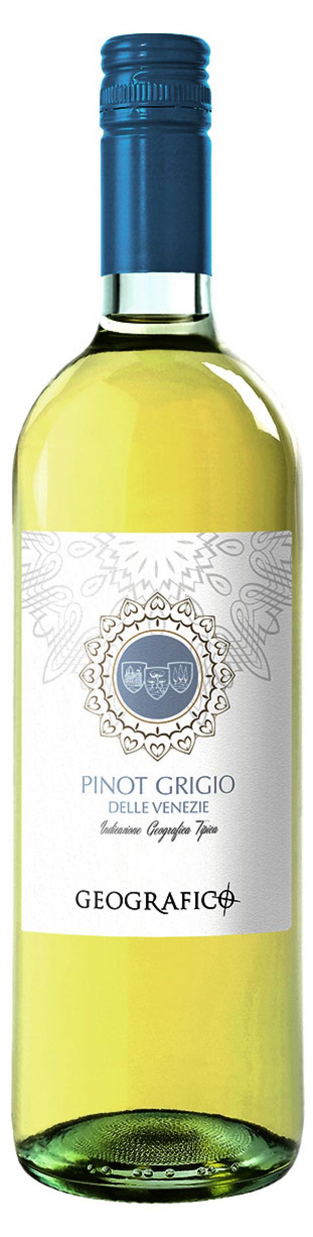 Вино Geografico Pinot Grigio delle Venezie белое сухое Италия, 0,75 л