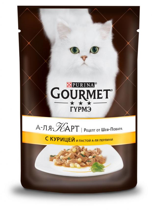 фото Корм для кошек gourmet a la carte с курицей пастой и шпинатом, 85 г