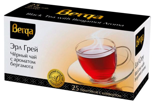 

Чай черный Berga Earl Grey с ароматом бергамота в пакетиках, 1,8 г х 25 шт