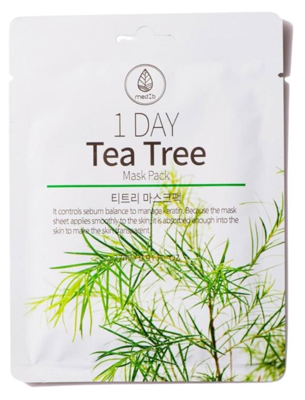 фото Маска тканевая для лица medb 1 day tea tree с маслом чайного дерева, 27 мл