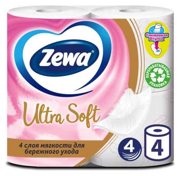 

Бумага туалетная Zewa Ultra Soft, 4 слоя, 4 рулона