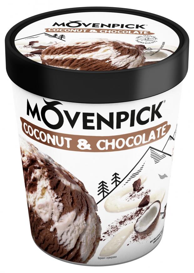 

Мороженое сливочное Movenpick Coconut Chocolate двухслойное кокосовое и шоколадное, 263 г