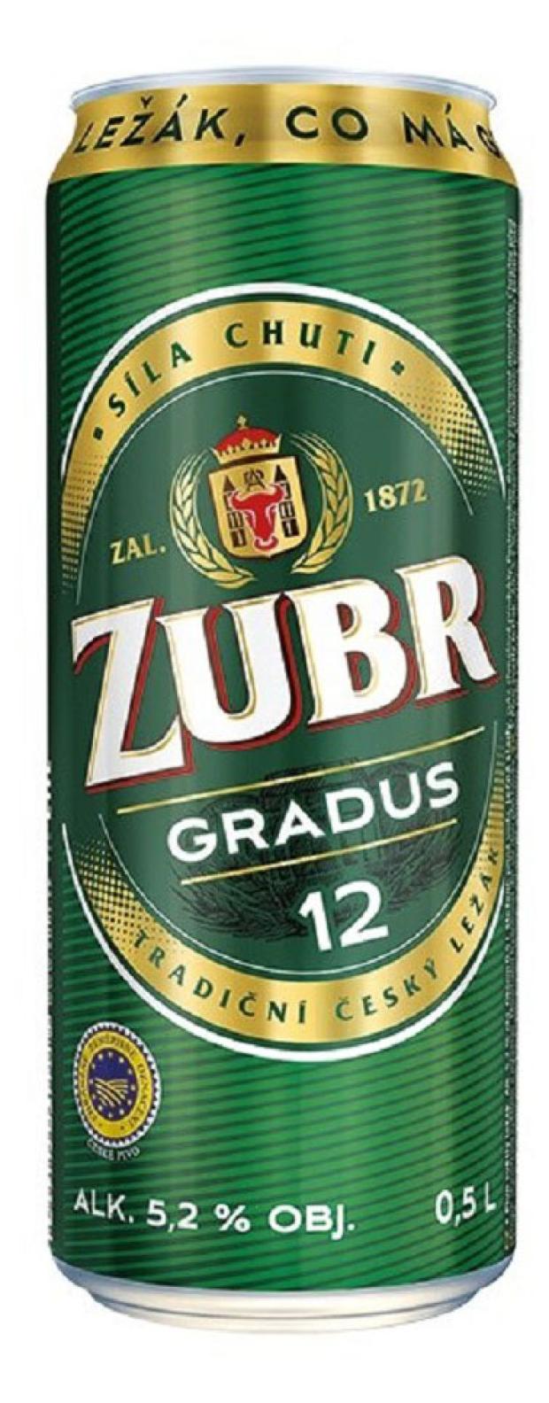 фото Пиво светлое zubr gradus 5,2%, 0,5 л