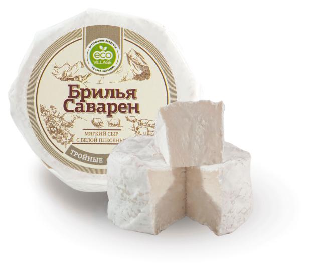 Сыр мягкий Брилья Саварен Eco Village с белой плесенью 50% БЗМЖ, 170 г