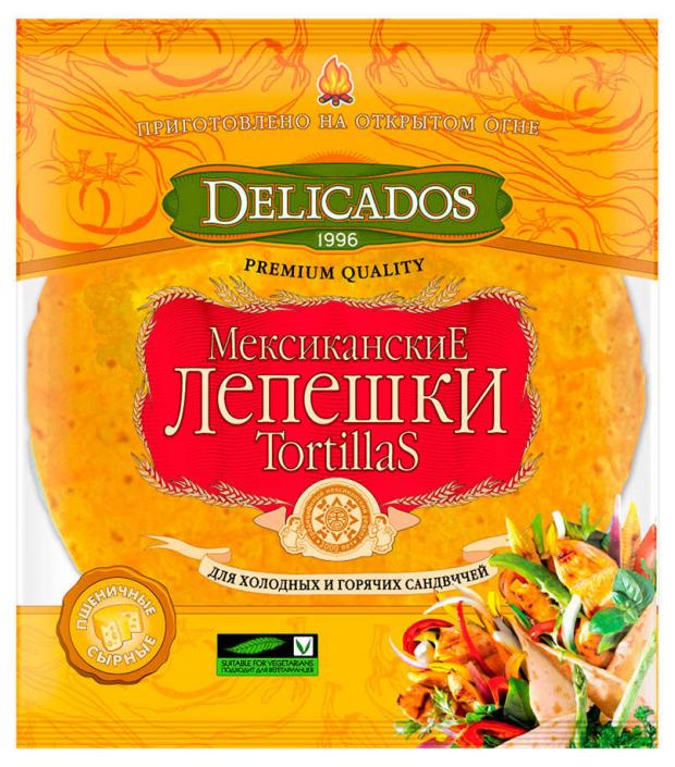 фото Лепешки delicados tortillas мексиканские сырные пшеничные, 400 г