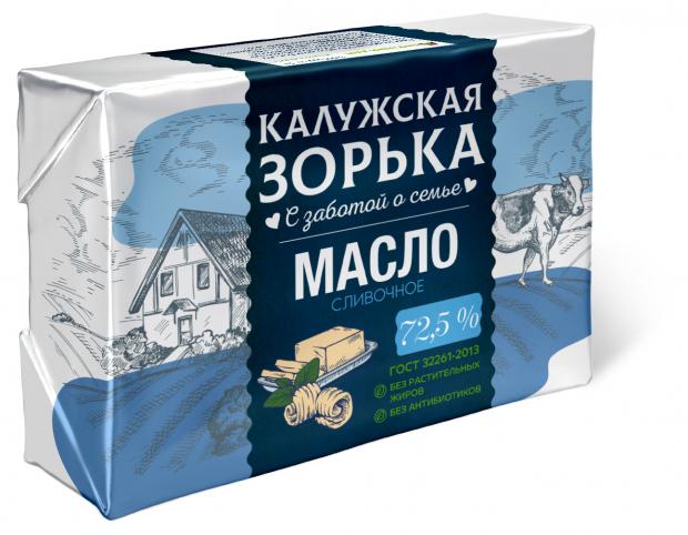 фото Масло сливочное калужская зорька крестьянское 72,5%, 180 г