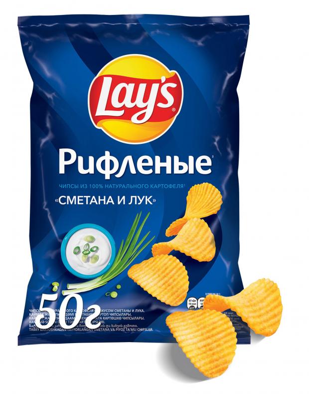 

Чипсы картофельные Lay's со вкусом сметаны и лука, 50 г