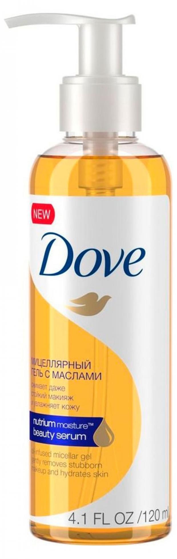 фото Мицеллярный гель для снятия макияжа dove с маслами, 120 мл