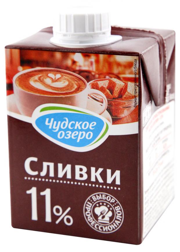 11 оз. Сливки Чудское озеро 11 500г. Чудское озеро 500 мл. Сливки питьевые ультрапастеризованные 10% 